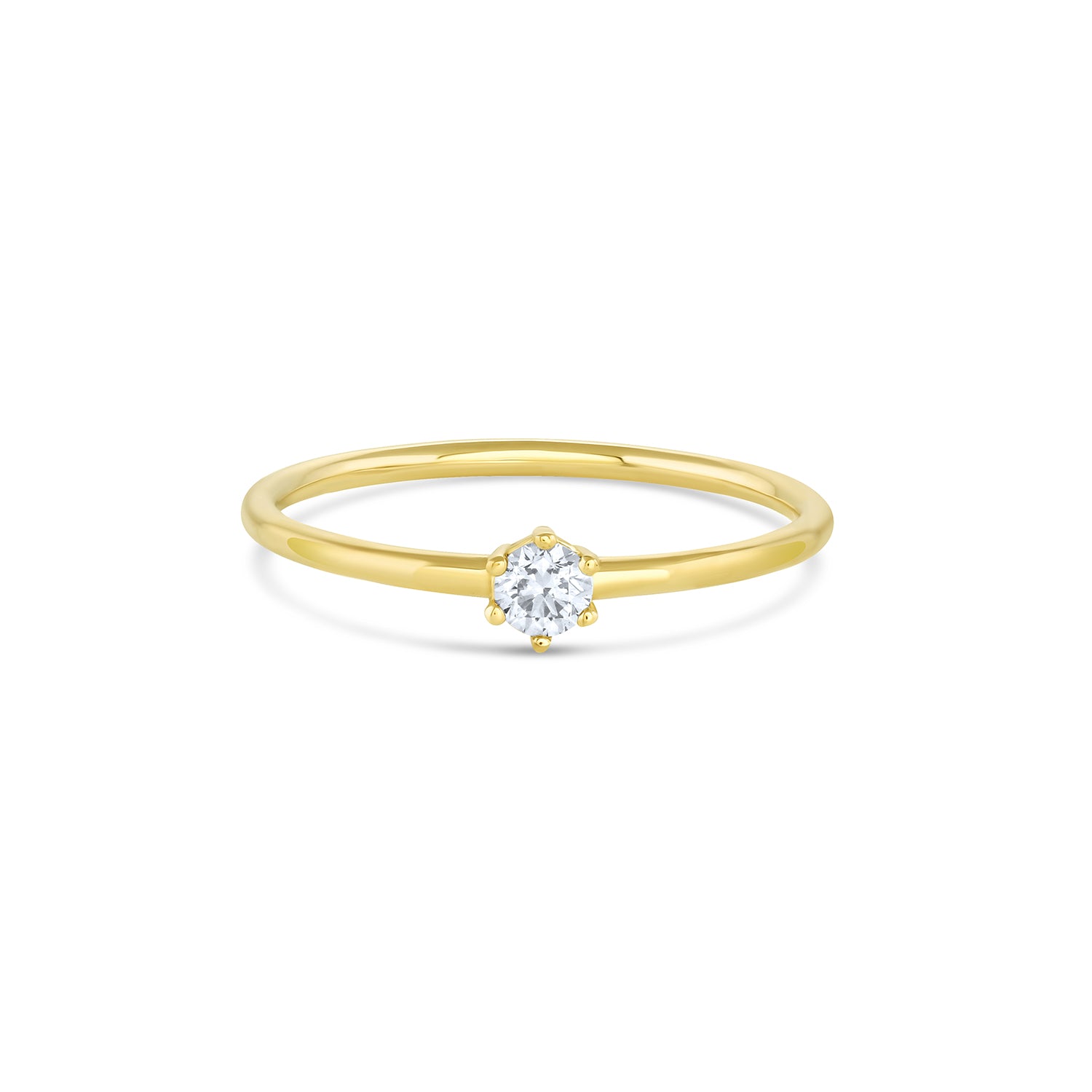 Solitaire ring with a 1.00 carat diamond in white gold - BAUNAT