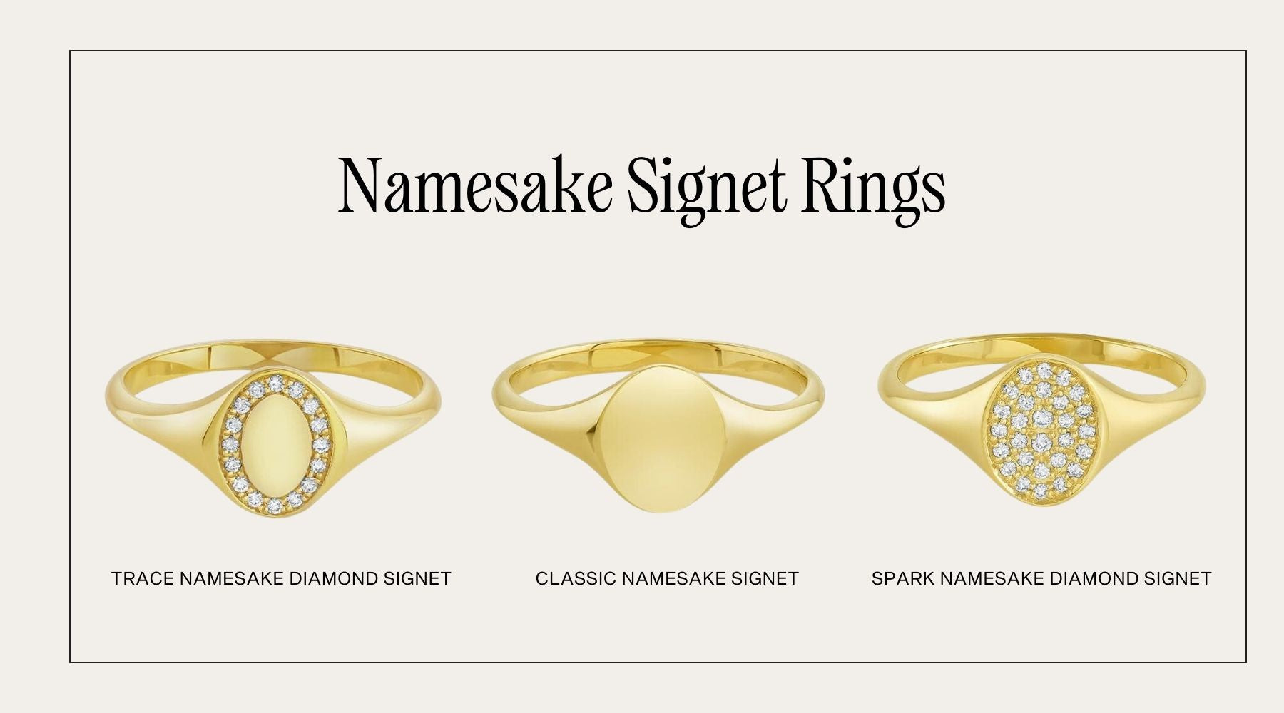 Affordable classic gold signet rings