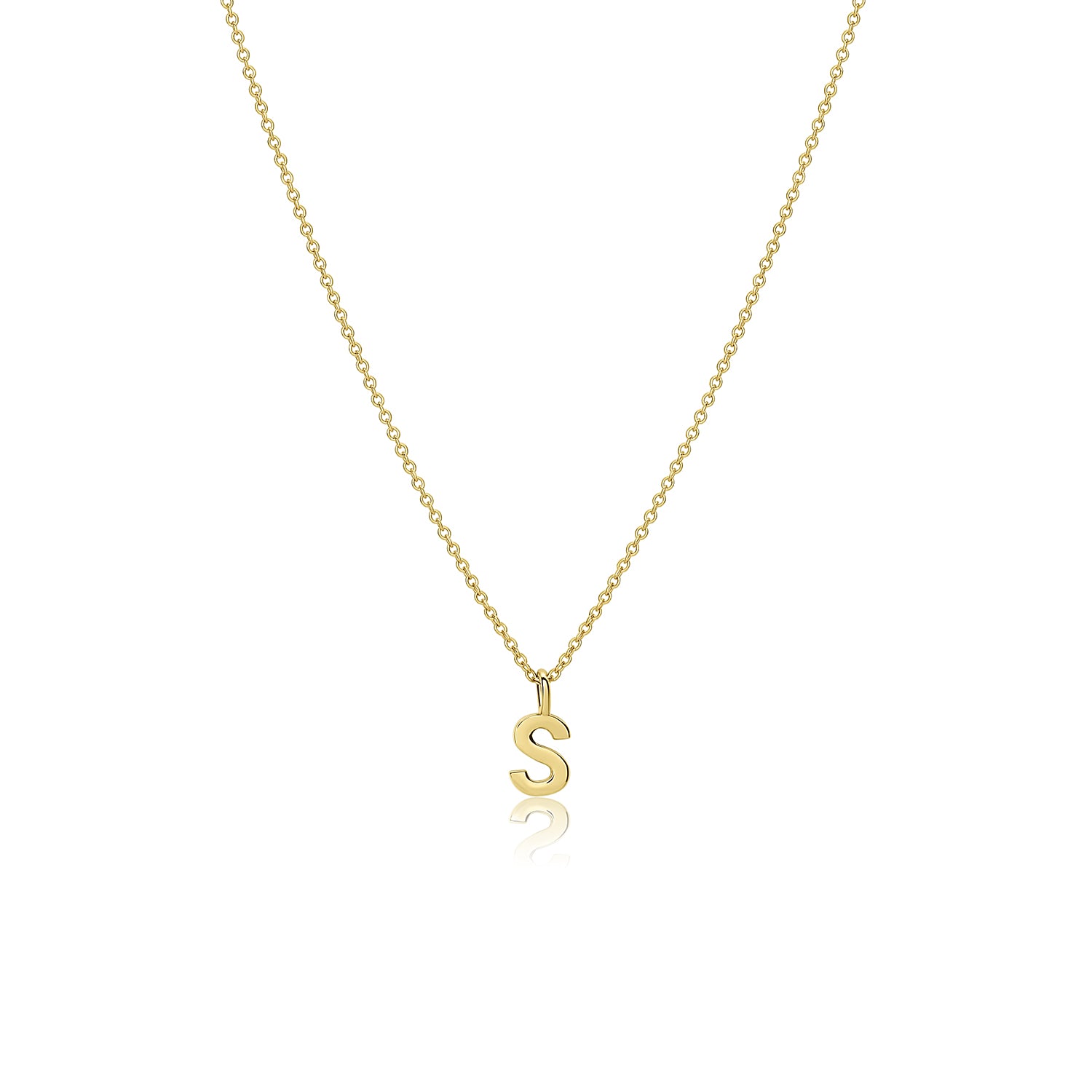 Classic Alphabet V Gold Necklace