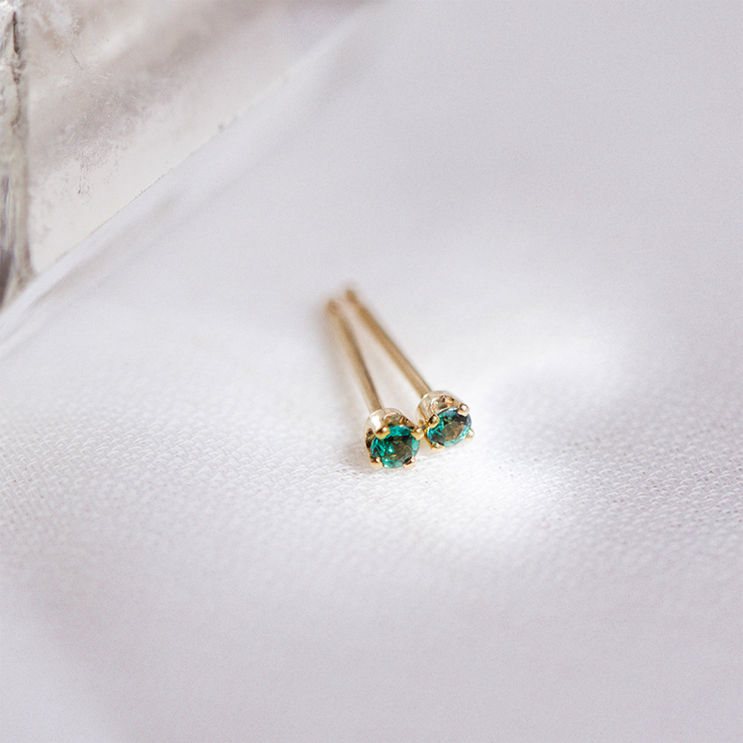 Micro Birthstone Stud Earring