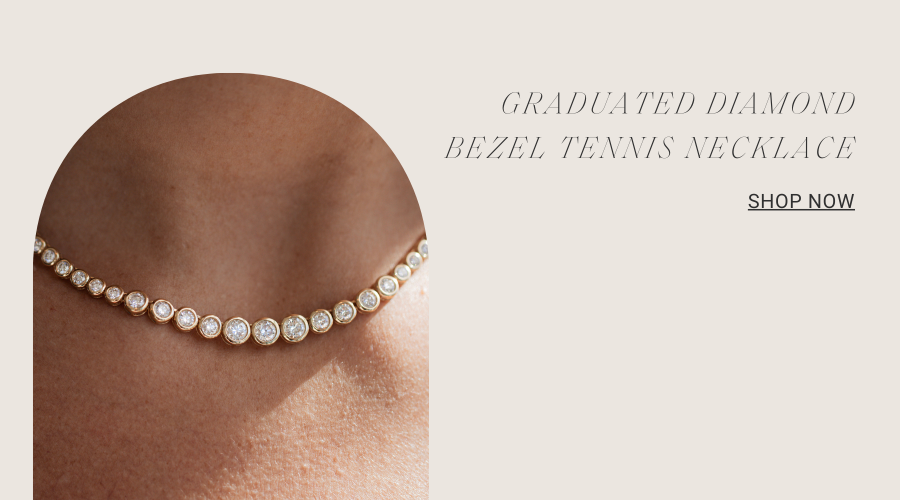 Graduated Diamond Bezel Tennis Necklace
