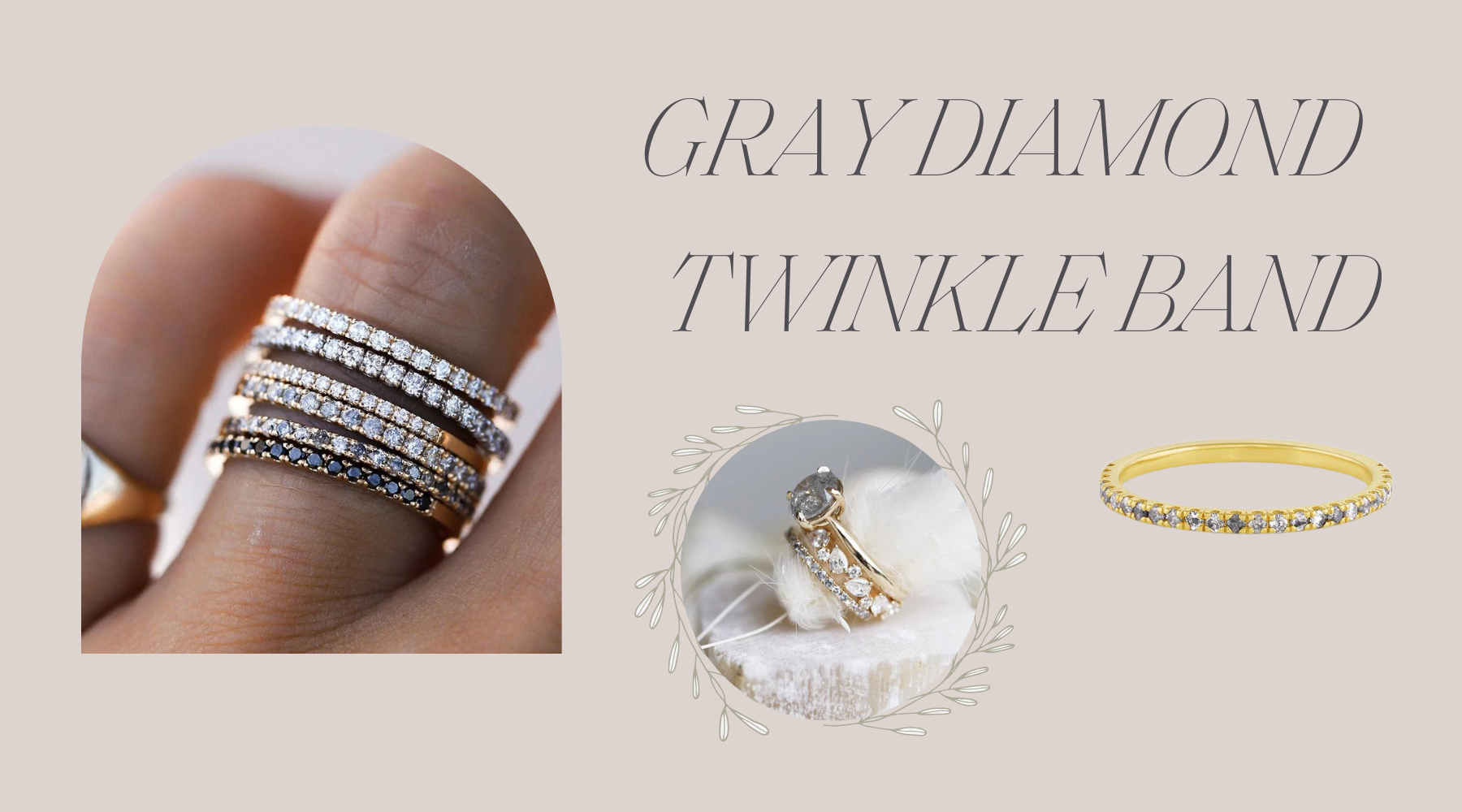 gray diamond twinkle band