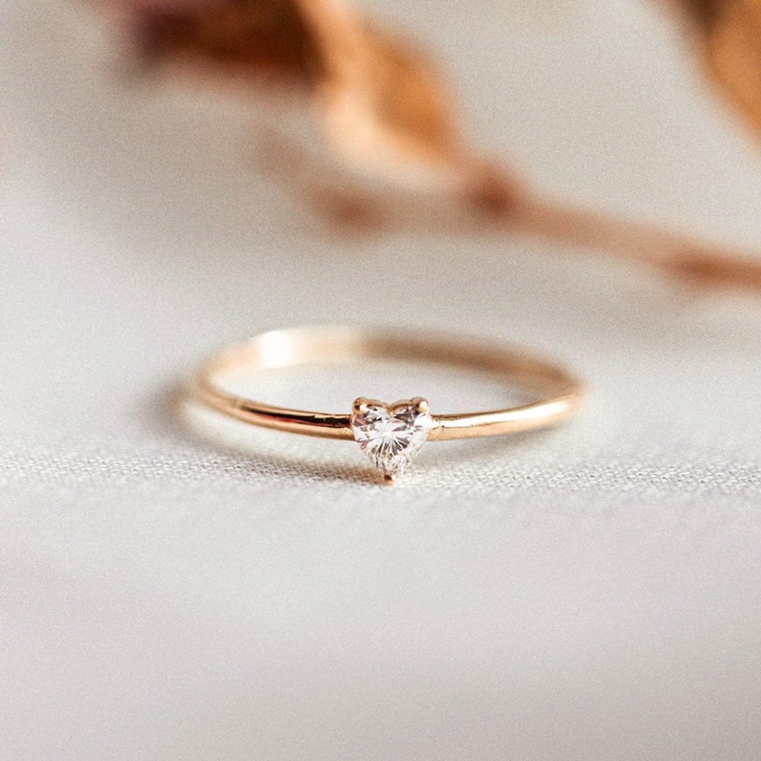 14K White Gold Heart Diamond Engagement Ring - Unique GalaxyGems Bridal  Jewelry Gift