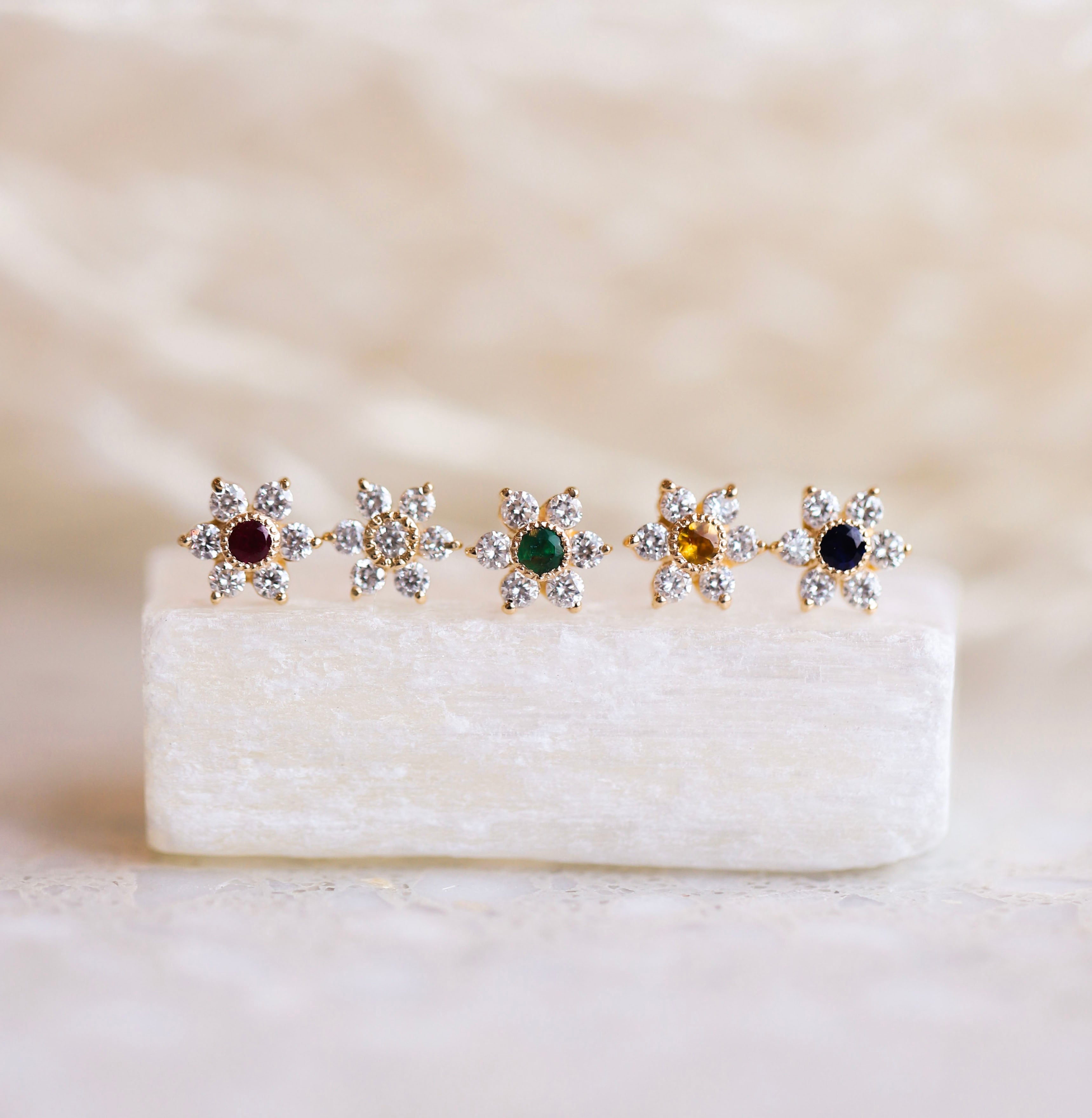6 Petal Flower Stud (Ready-to-Ship)