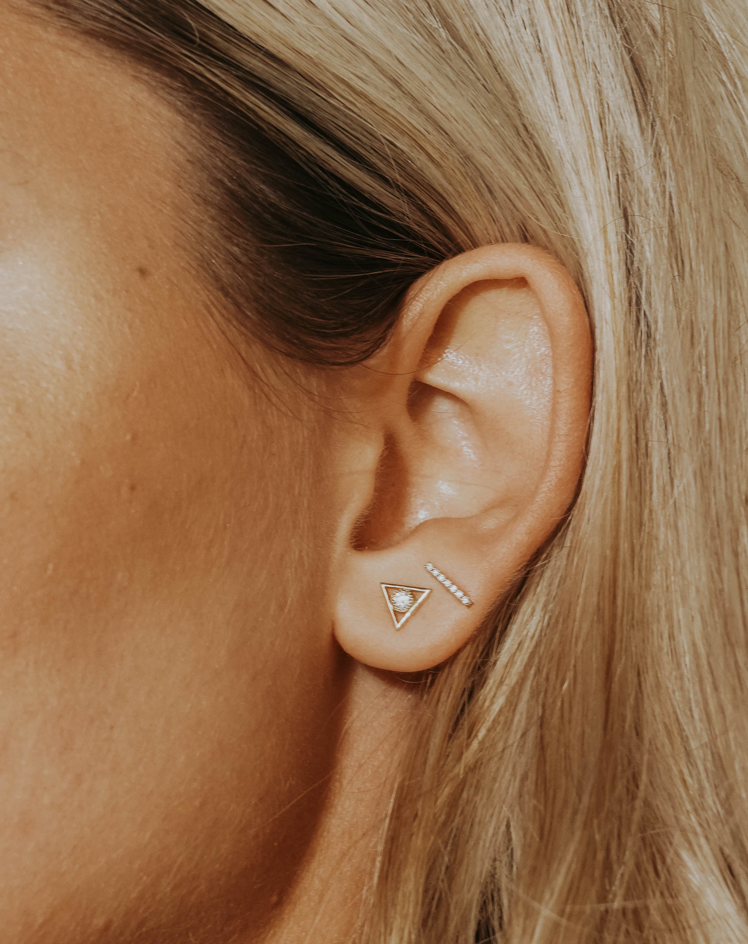Pavé Bar Stud Earring (Ready-to-Ship)
