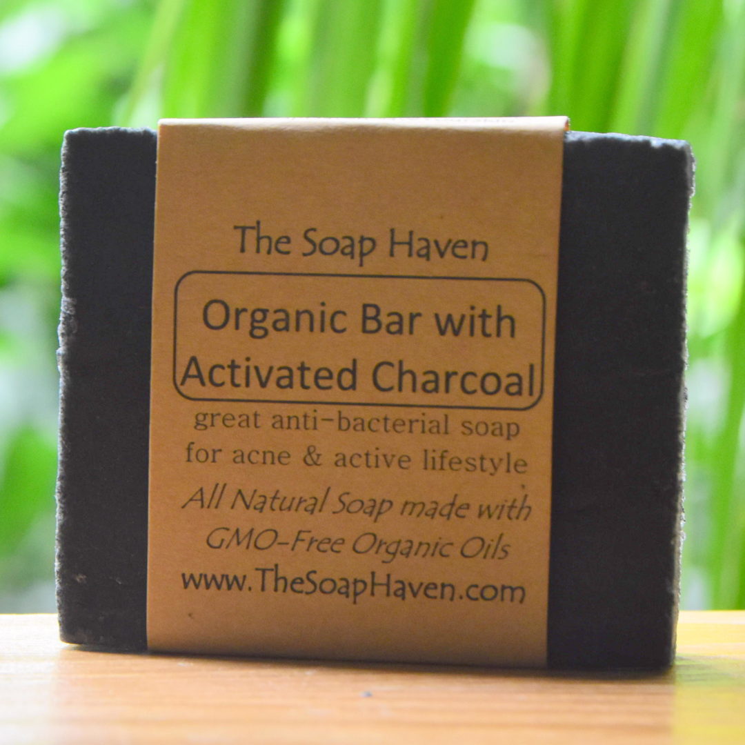 The Soap Haven Activated Charcoal Organic Soap Bar for detox psoriasis acne pimples
