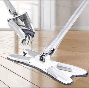 Cleaning Mop-Flat Floor Mop, Reusable Pad, 360 Degree Dry Wet Mop Home Kitchen - Shoppicrew