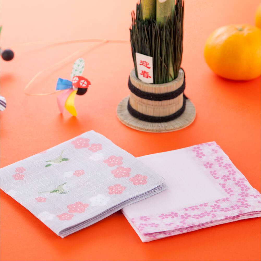 Auspicious Pattern Handkerchief Fushiito Woven [Mail Delivery Available] Nadeshiko Gift Present Gauze Children Farewell Party Petit Gift Small Gift Cherry Blossom Wrapping Original Lucky Gift Family Celebration New Year's Greetings Auspicious Good Luck Pattern Omen Gift Farewell Item Return White Day