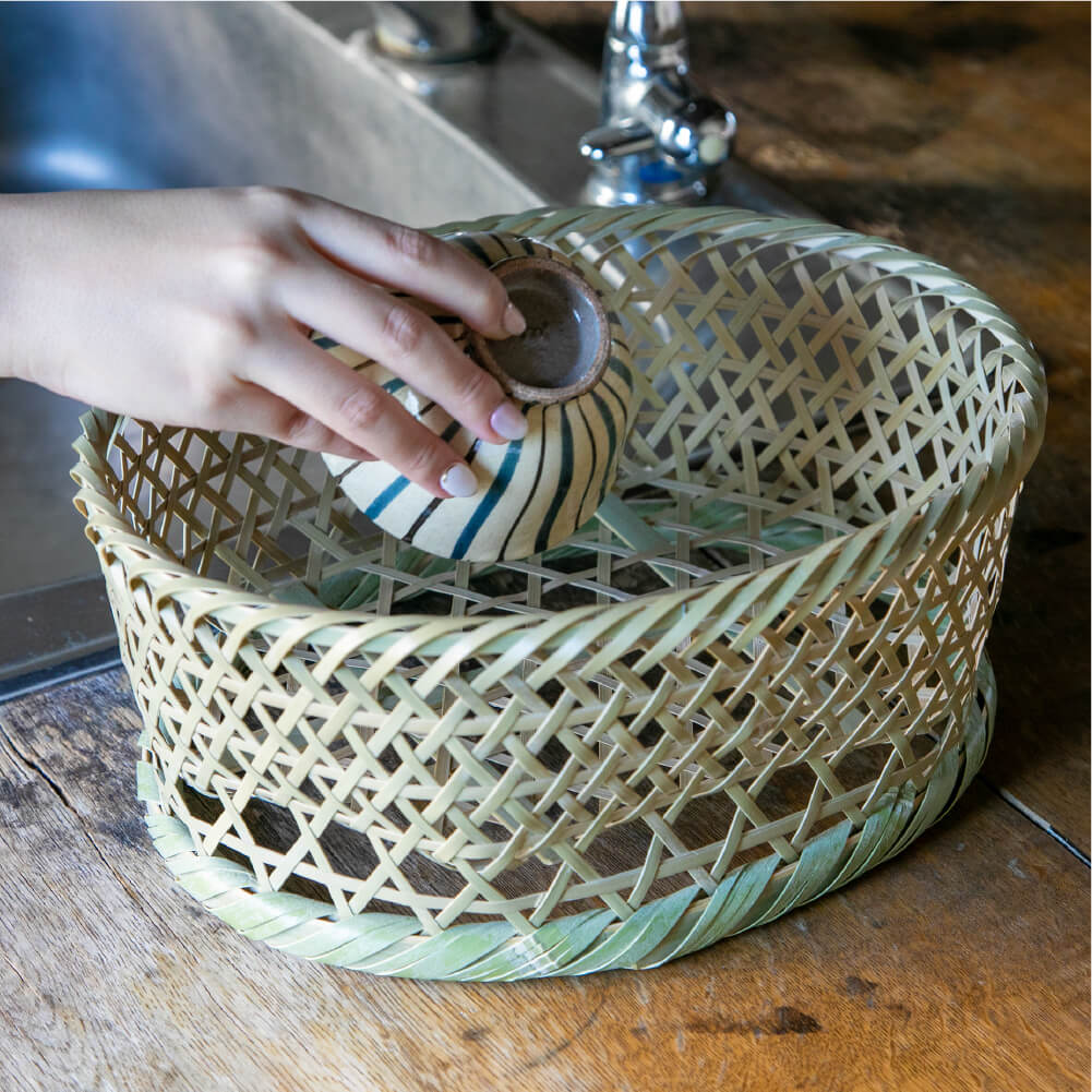 Gomakochi Rice Bowl Basket (Small) Drainer Rack Drainer Basket Basket Sink Cup Stand Rack Rustproof Compact Modern Fashionable Made in Japan