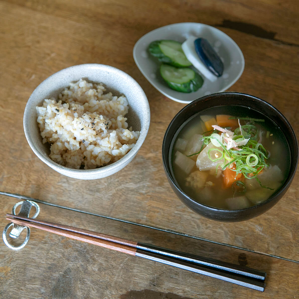 一汁一菜 茶碗 お椀 お箸