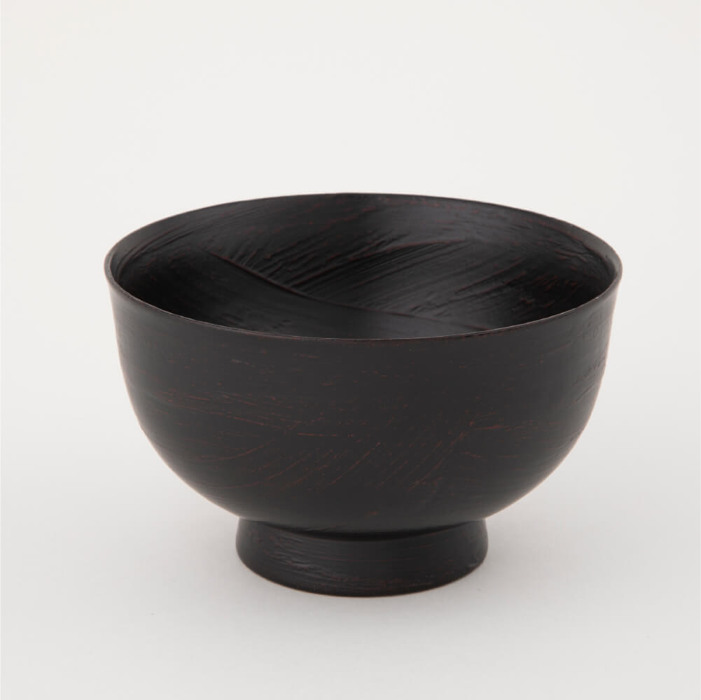 Atsuo Yamagishi Hakata soup bowl Lacquer coating Handmade Japanese food Bowl Soup bowl Tableware Lacquerware Vessel Ichiju Ichisai Hakeme Akebono Negoro Black lacquer Vermilion lacquer Bowl Rice bowl Halle day Tableware Wooden Fukui prefecture Luxury Easy to drink