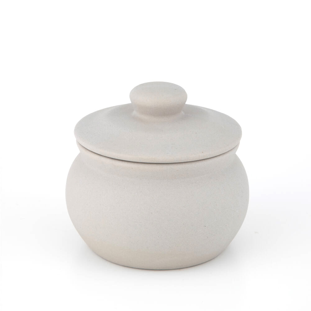 弥満丈欅窯 ふた付かめ(2合)白 360ml 日本製 高田焼 陶器 珪藻土 甕 かめ 壺 つぼ 保存容器 冷蔵庫 保存 保管 岐阜県 多治見 弥満丈製陶所 マイナスイオン 梅干し 漬物 ごはんのおとも 佃煮 煮物 キッチン おしゃれ うつわ 器