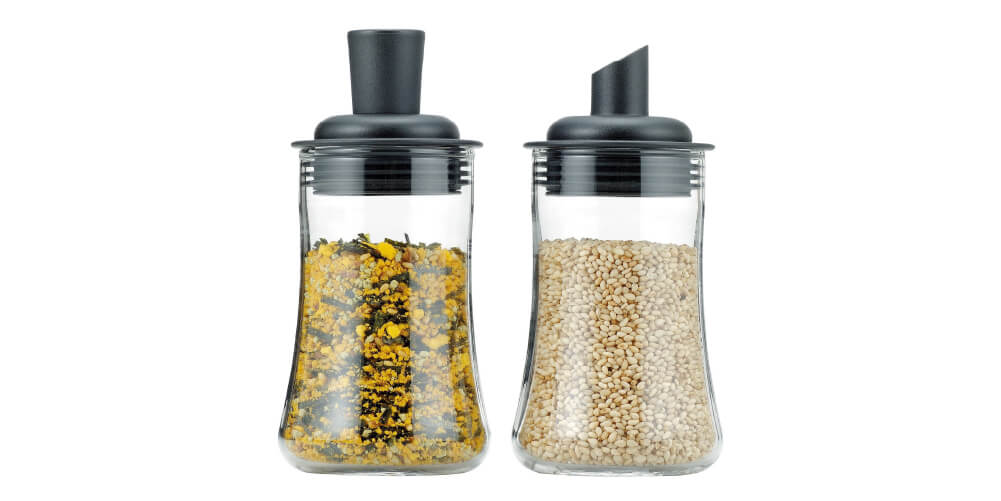 iwaki Sprinkle Bottle KT5031-BKF Heat-Resistant Glass Storage Container Made in Thailand