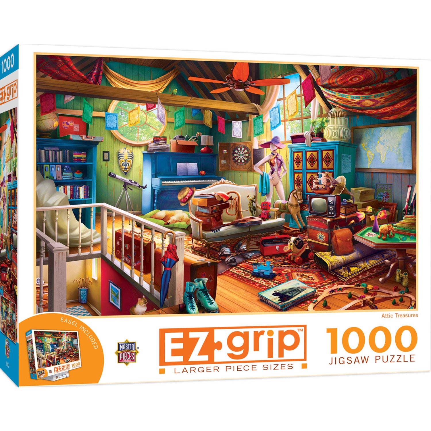 1000pc EZGrip Attic Treasures Large 1000 Piece Jigsaw Puzzle