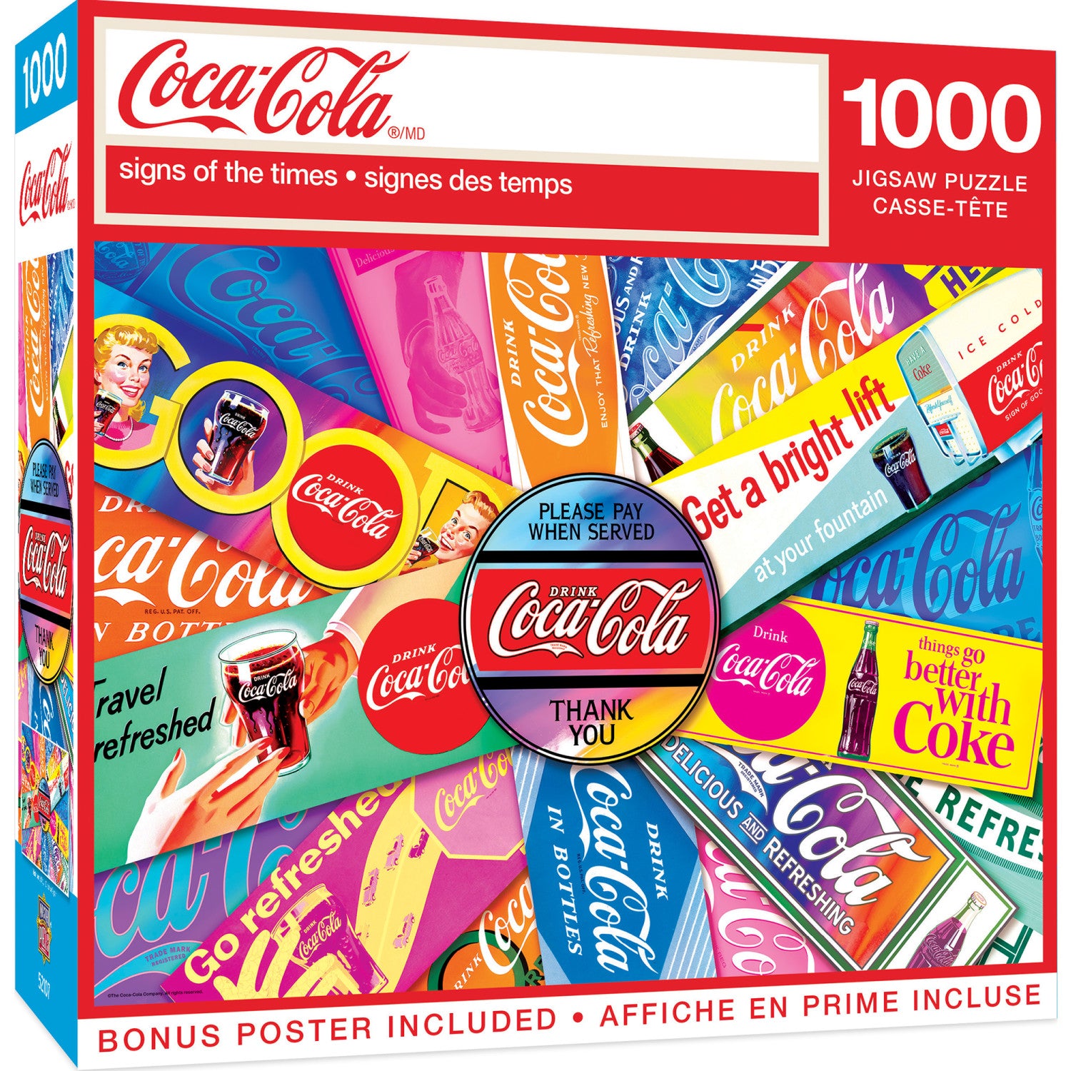 MasterPieces 21 x 35 Coca Cola Jukebox Shaped Jigsaw Puzzle 1000pc