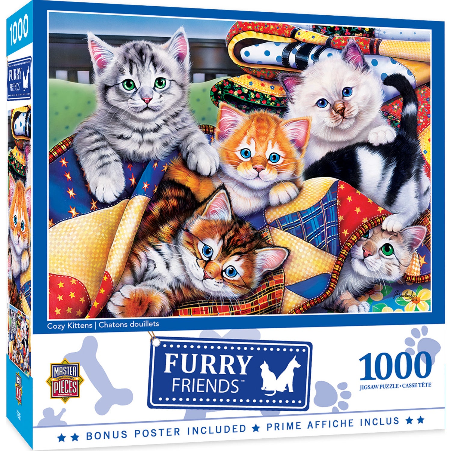 Furry Friends - 1,000 Piece Dog & Cat Jigsaw Puzzle - 1canoe2