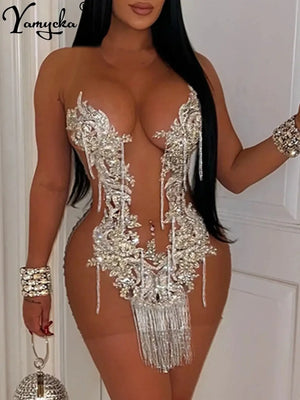 Mini sequin Elegant  summer bodycon dress party evening vestidos - Just Me & You Designs