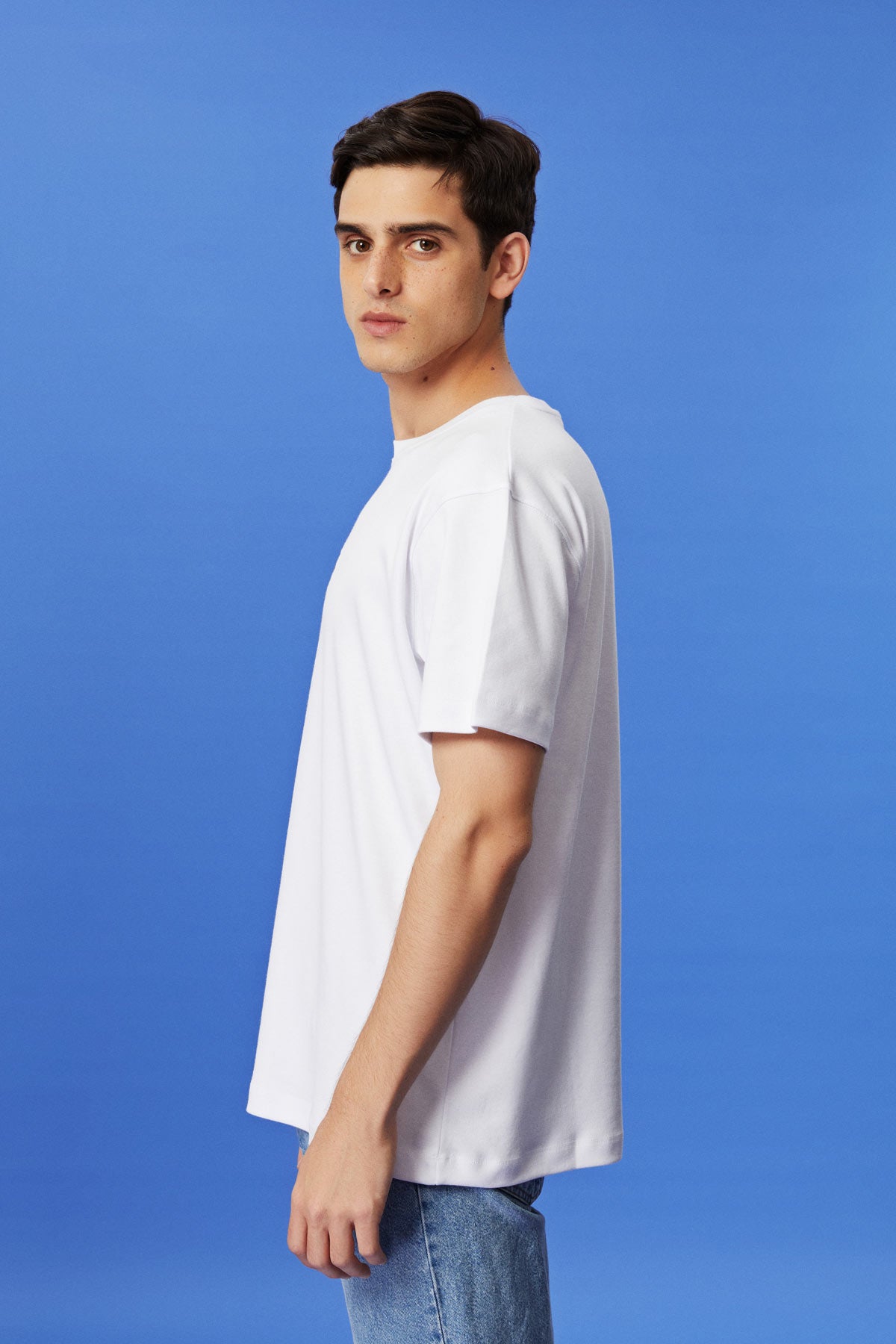 Immagine T-shirt ricamo orso bianca