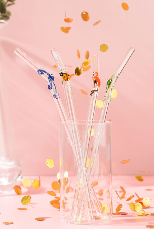 Glass Straws Transparent Long Reusable – Chocolate & More Delights