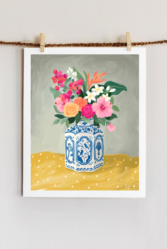 Mini Nature Khadi Paper Paintings Flowers Leaves A8 Original Art 