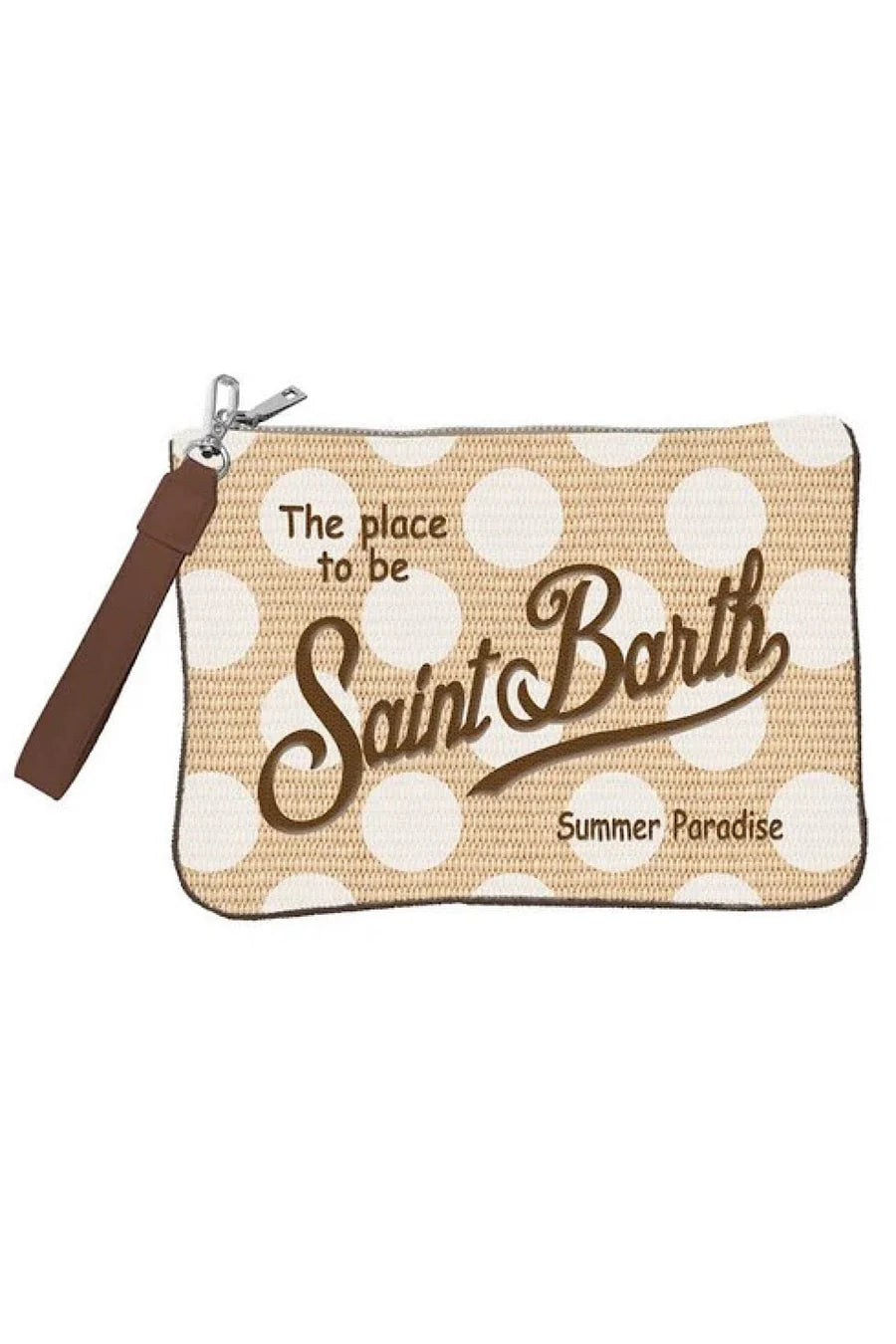 MC2 Saint Barth borsa donna parisienne effetto paglia a pois