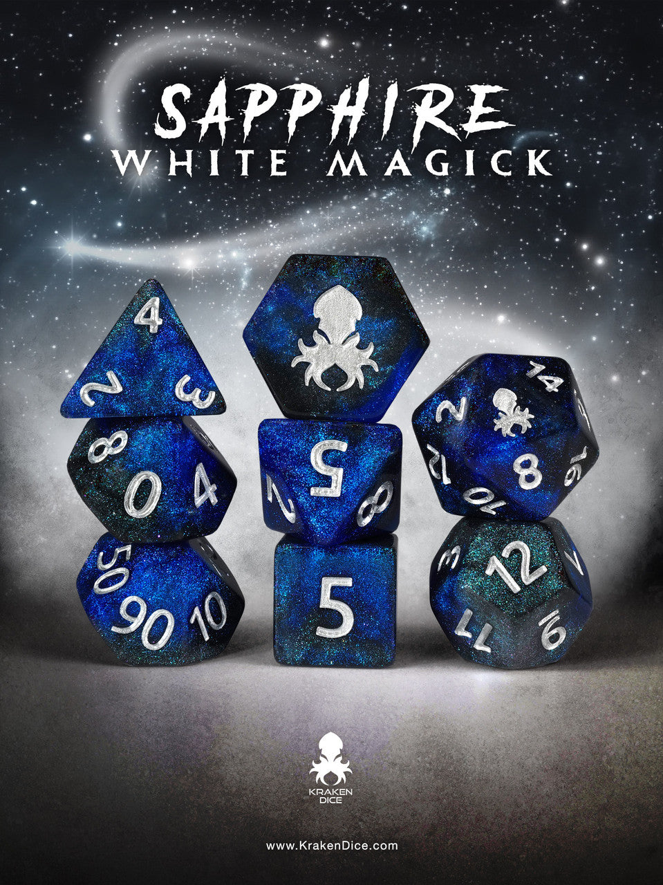 Nyx Awaits: Kraken Lux 14pc Sharp Edge Dice – Kraken Dice