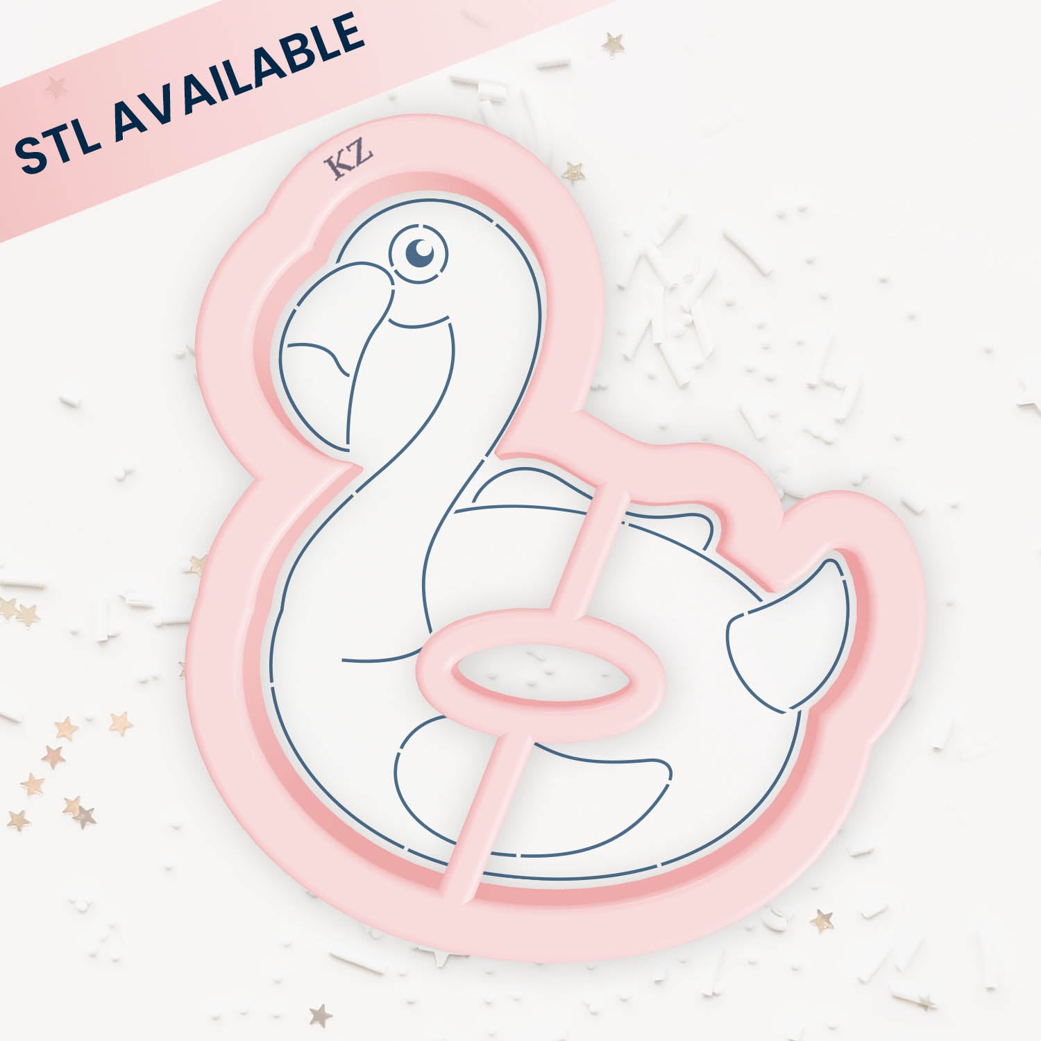Flamingo Pool Float Cutter/Stencil