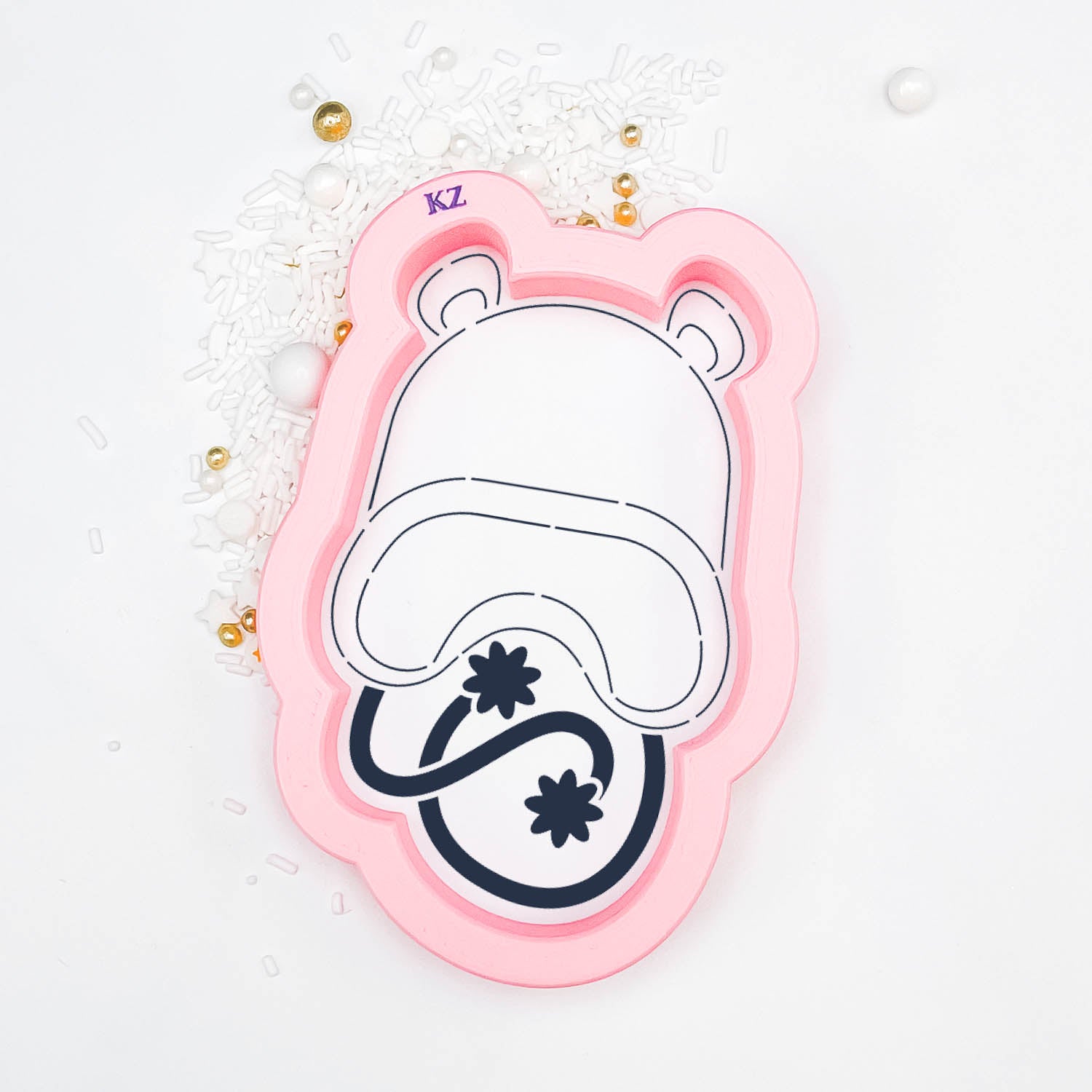 Teddy Bear Rattle Cutter/Stencil - Killer Zebras