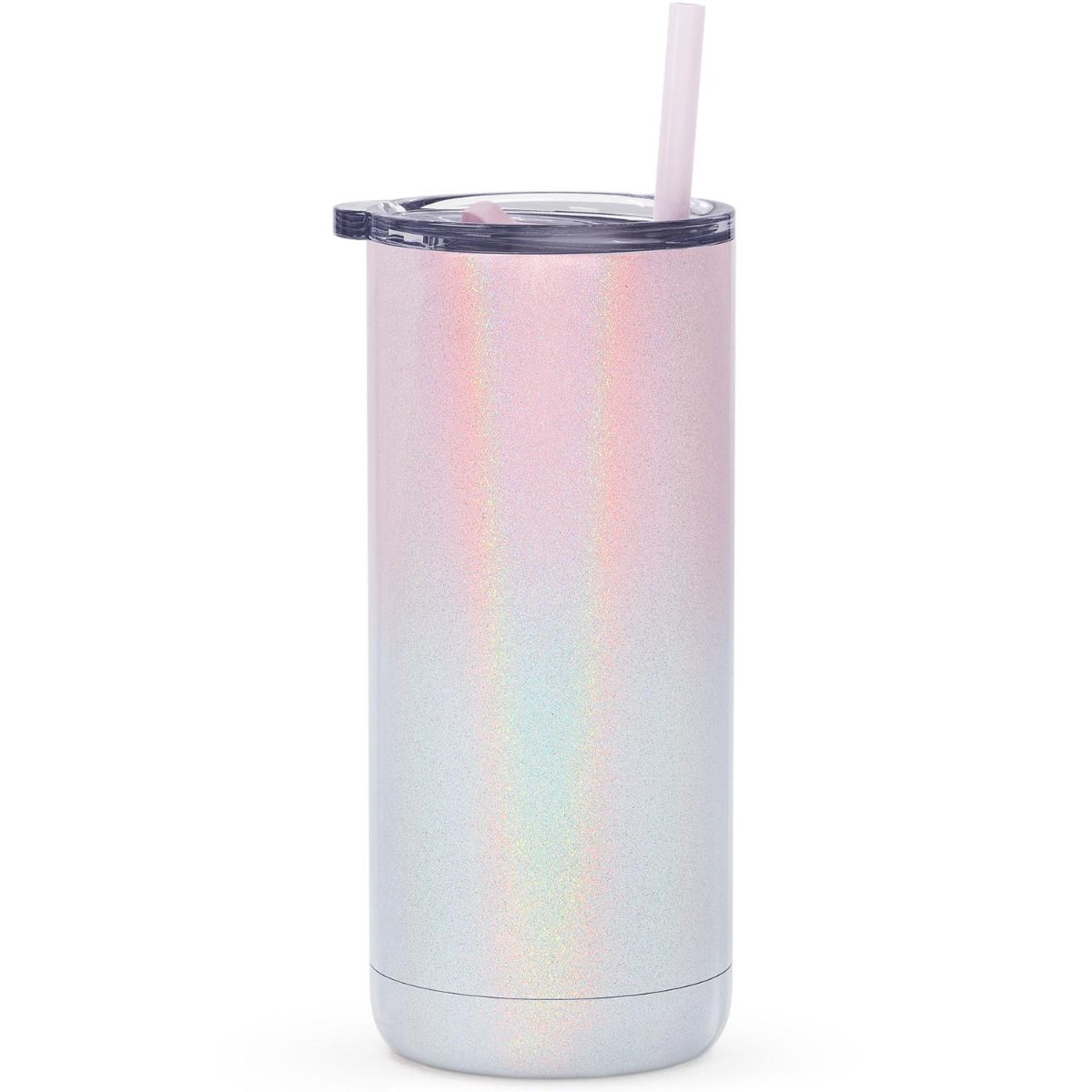 Berry Ombre Glitter Stainless Steel 40 oz. Tumbler with Handle