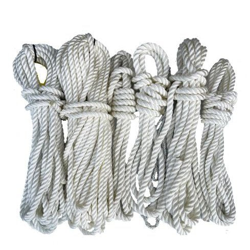 29.5mtrs 3 Strand White Polyester Rope 8mm - End of Reel Offcut