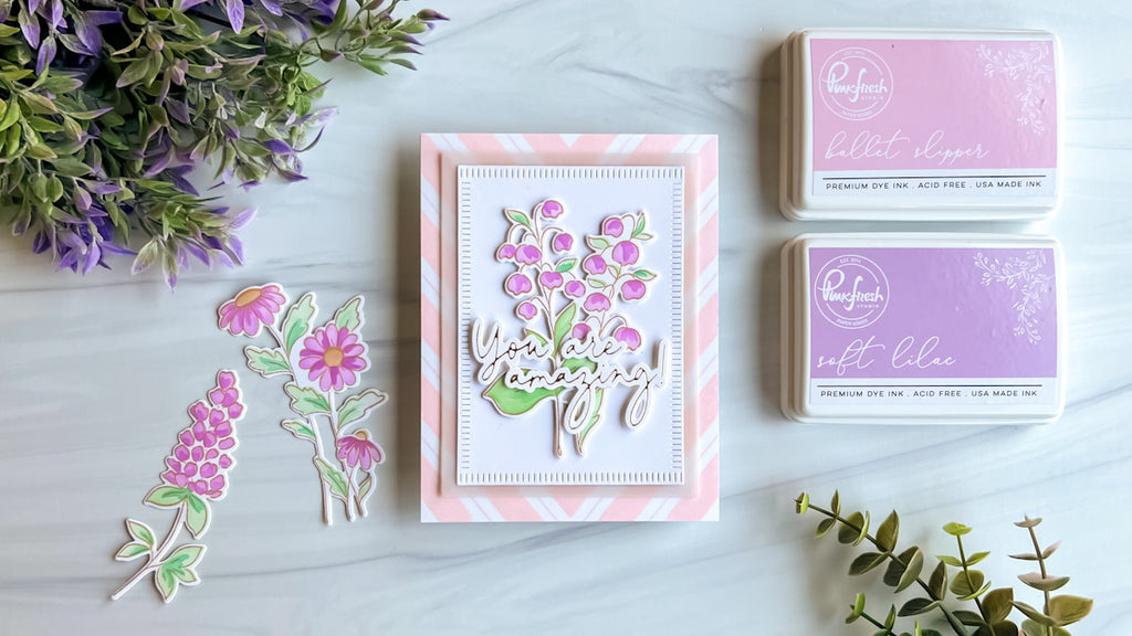 Beautiful Blooms Thank You Card | Angelica Conrad – Pinkfresh Studio