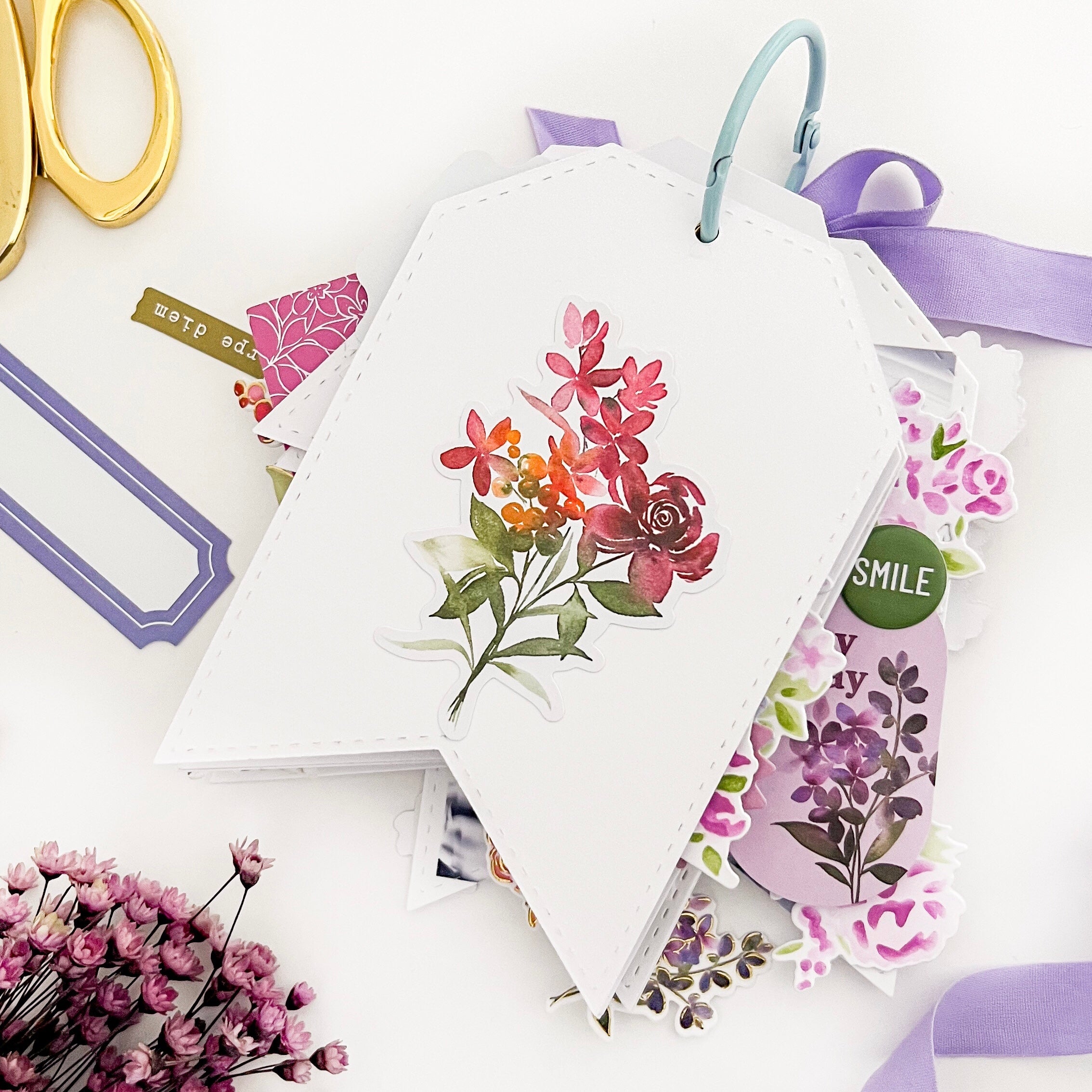 Garden Bouquet Mini Album | Susi Becerra – Pinkfresh Studio