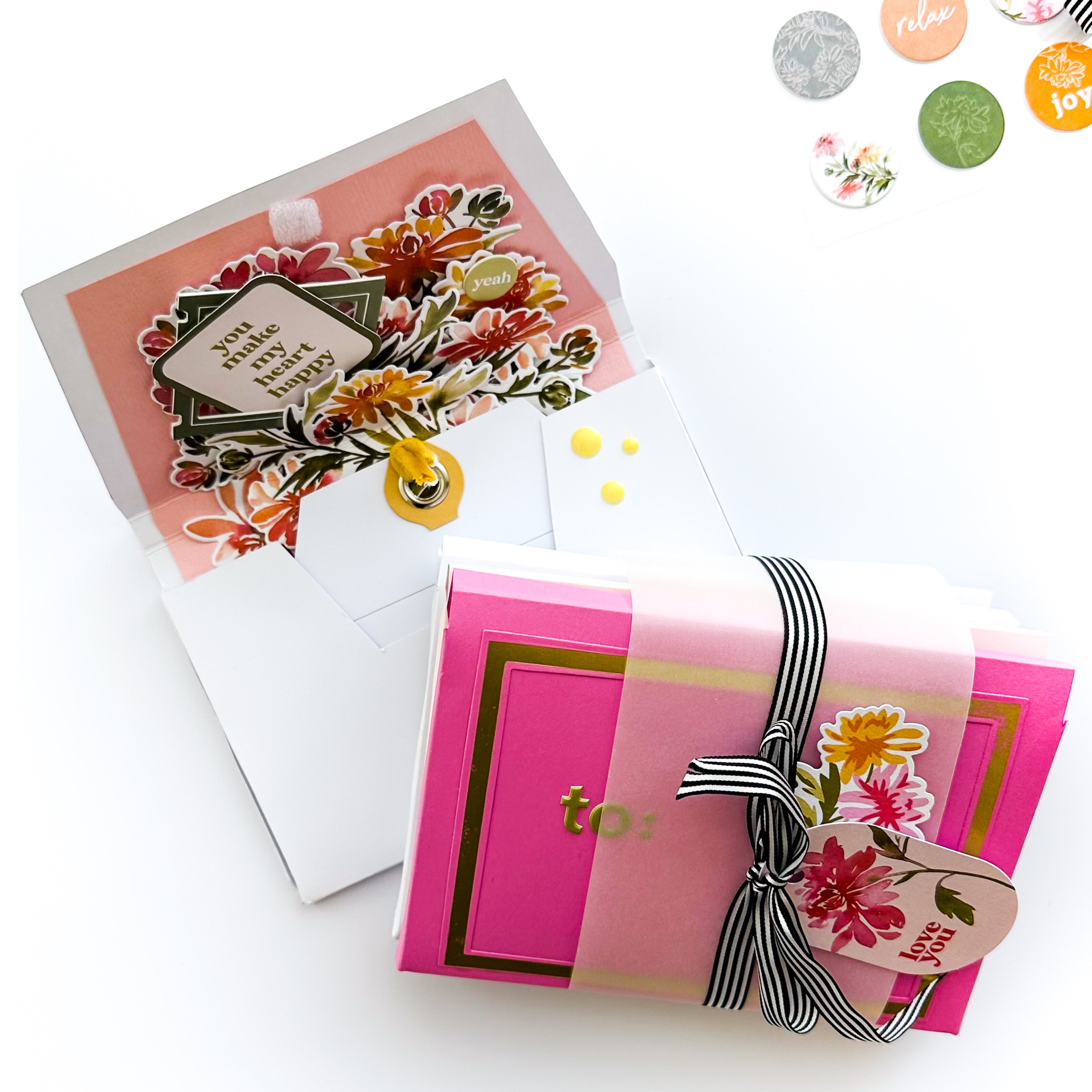 PinkFresh Chipboard Flair - Chrysanthemum Scrapbook Embellishments