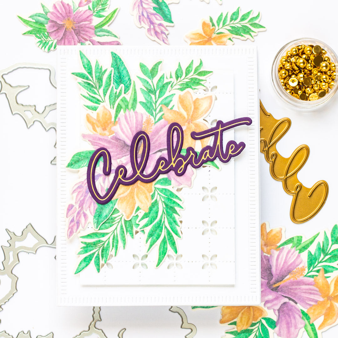 Hibiscus Washi Celebration Card | Angela Simpson