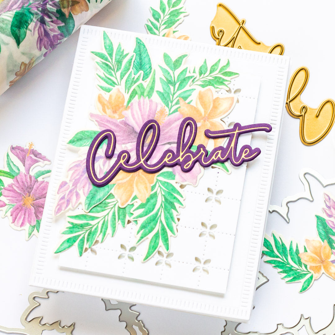 Hibiscus Washi Celebration Card | Angela Simpson