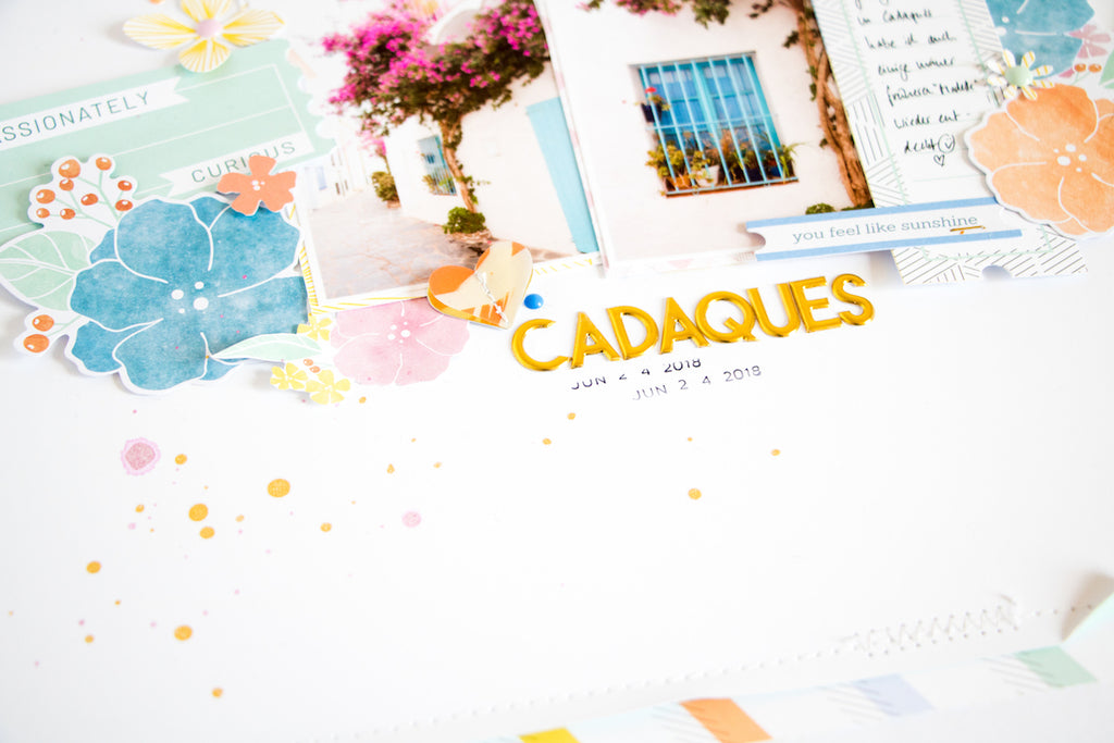 Beautiful Cadaques by ScatteredConfetti. // #scrapbooking #pinkfreshstudio
