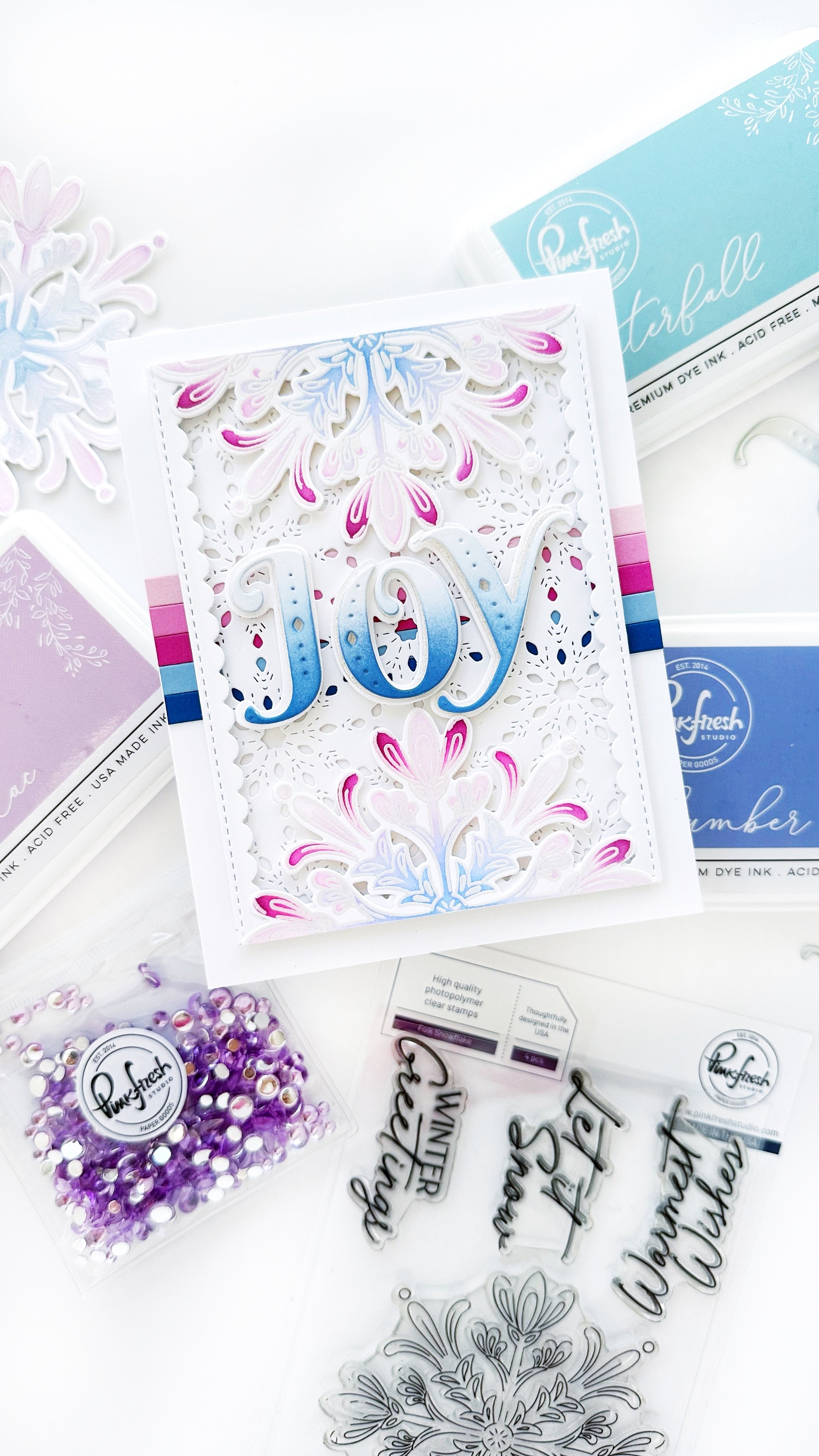 PinkFresh Studios Folk Snowflake stamp