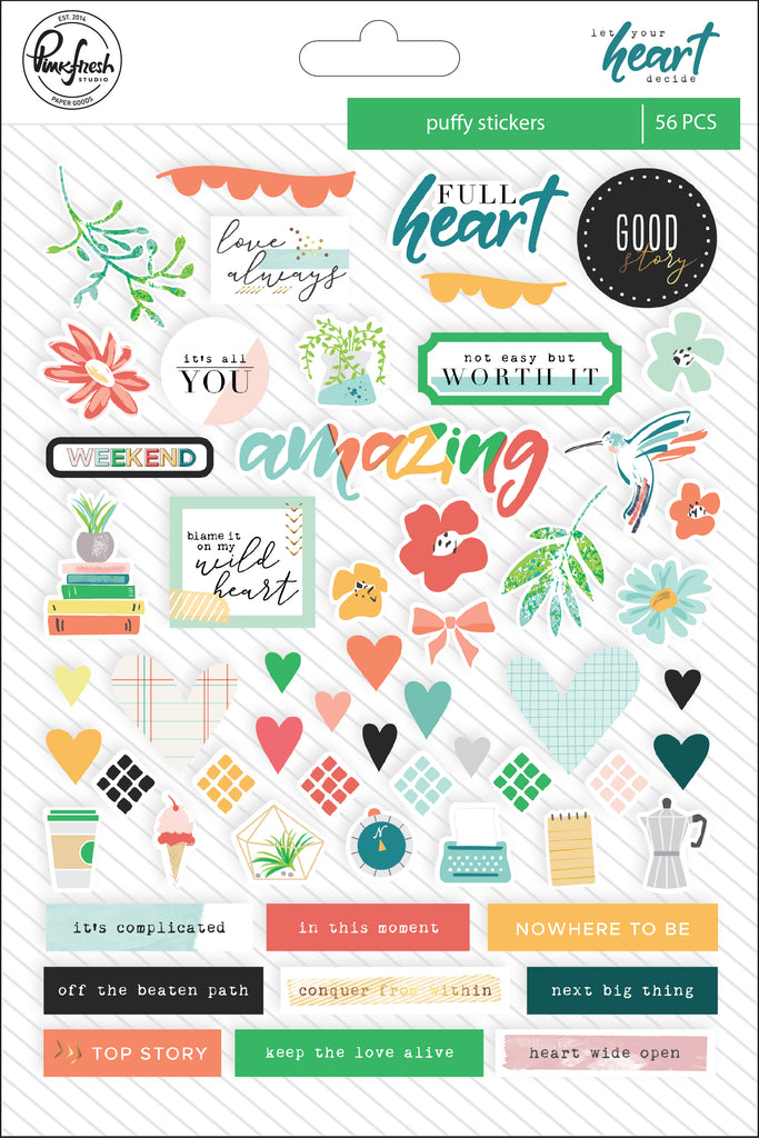 PinkFresh Cardstock Stickers-Keeping It Real - 736952869555