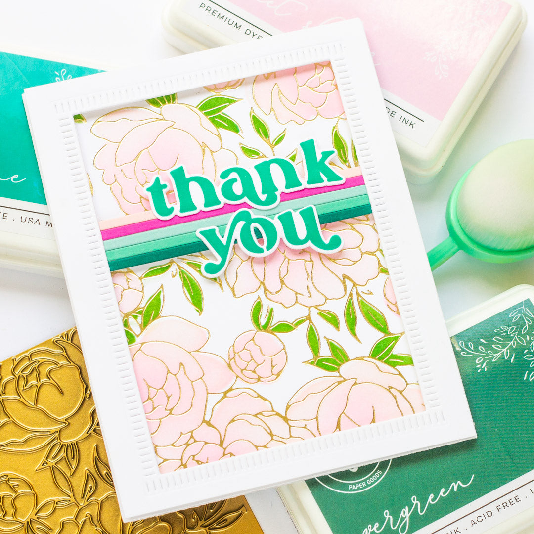 Peony Print Thank You Card | Angela Simpson