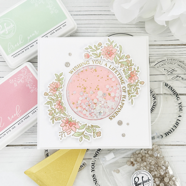 Circle Florals stamp – Pinkfresh Studio