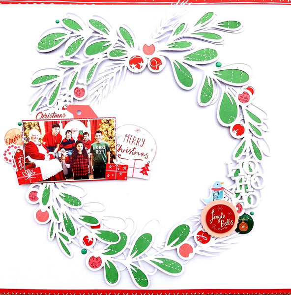 Download Holiday wreath cut file - Pinkfresh Studio