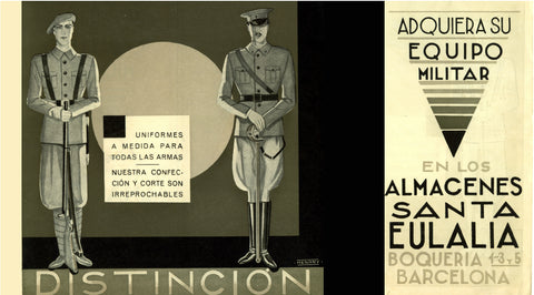 Poster from 1929 advertising custom military uniforms.