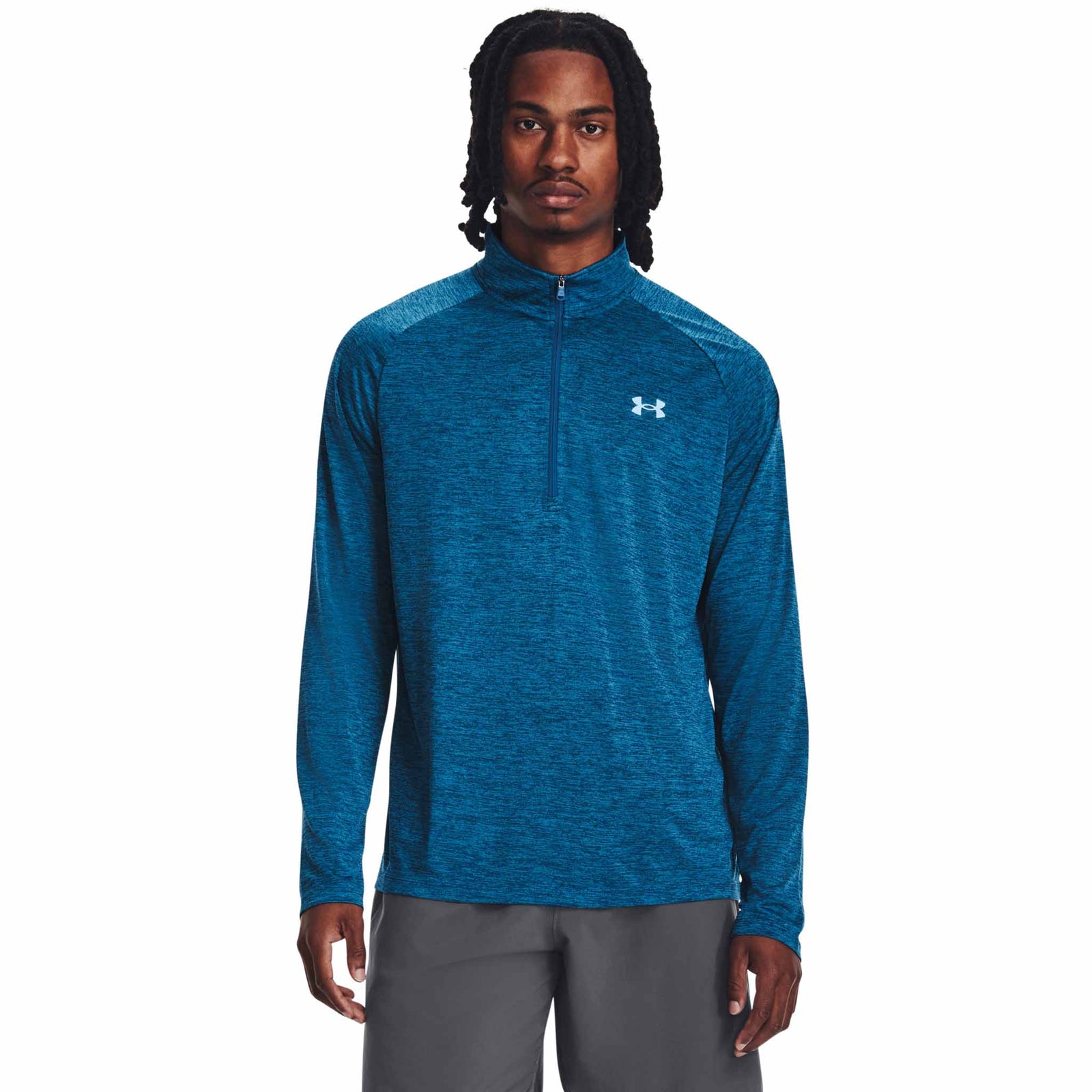 Haut Manches Longues 1/2 Zip Under Armour Tech 2.0 Bleu Homme