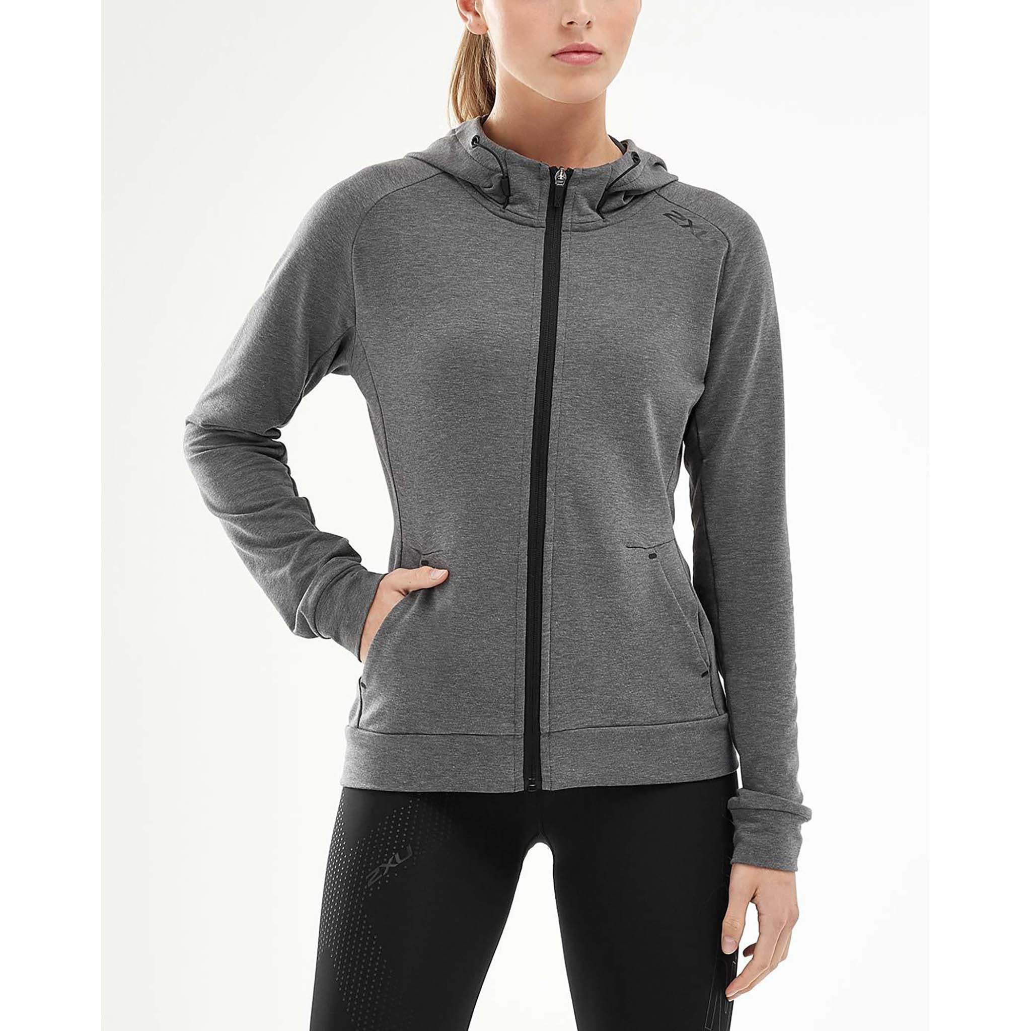 2XU Transit Zip Hoodie chandail kangourou avec fermeture eclair pour femme