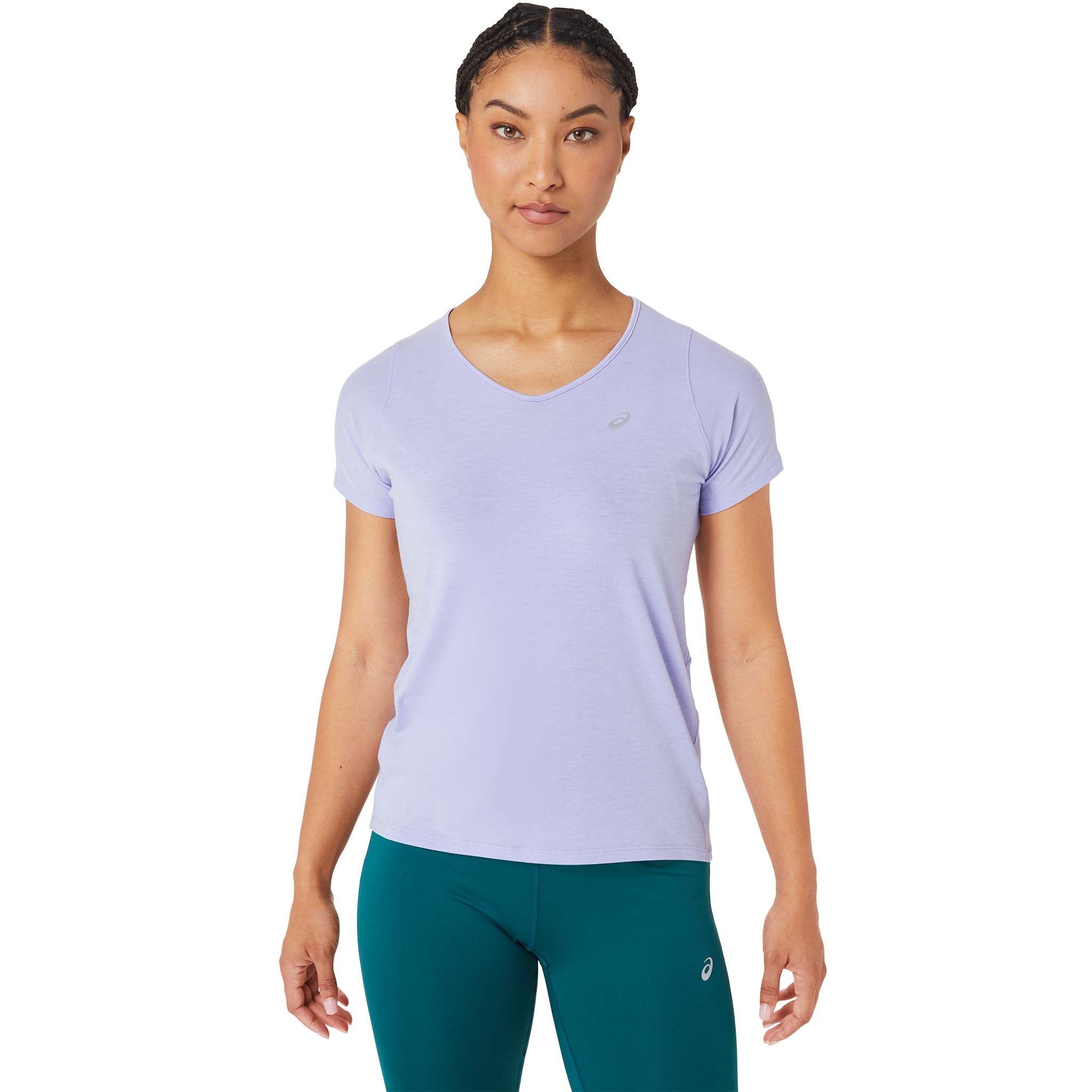 ASICS t-shirt Ã  manches courtes Ã  col en V pour femme