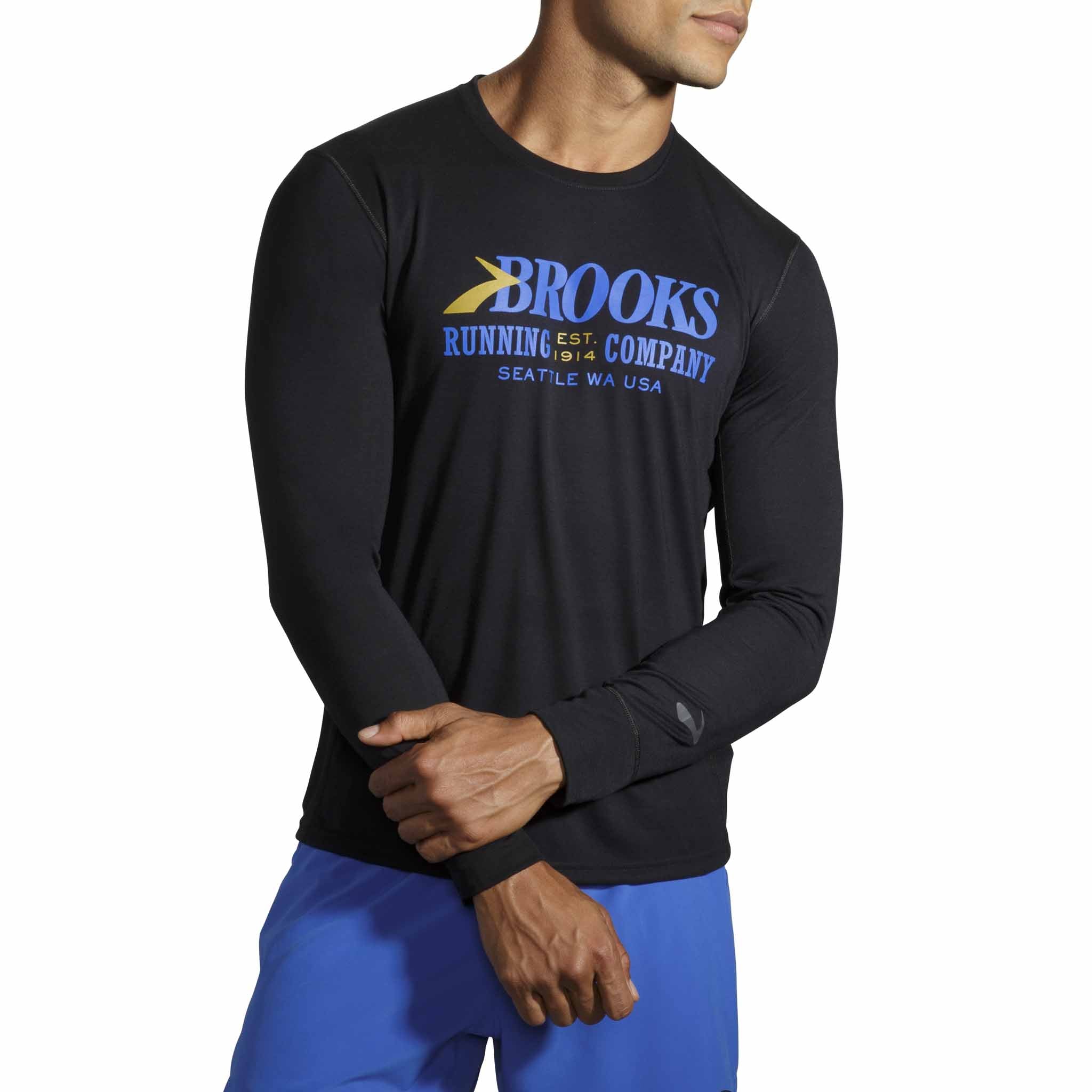 Brooks Distance Graphic t-shirt de course Ã  manches longues pour homme