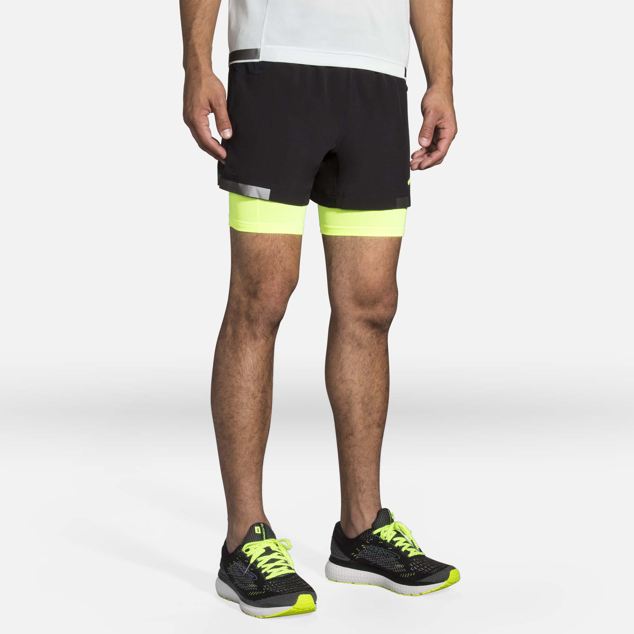 Brooks Carbonite 5-inch 2-en-1 short de course Ã  pied homme