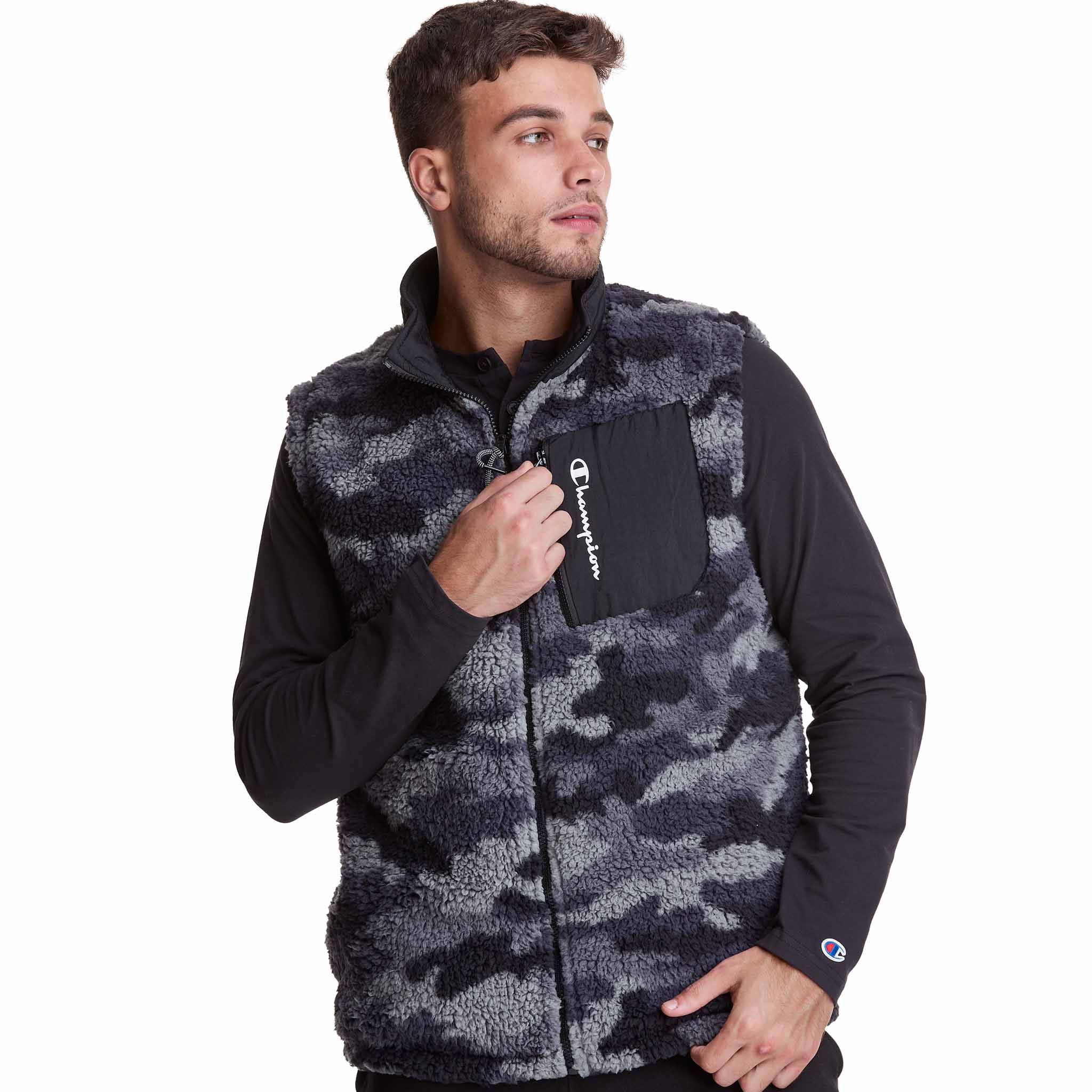 Champion veste AOP Reversible Cozy High Pile Vest pour homme