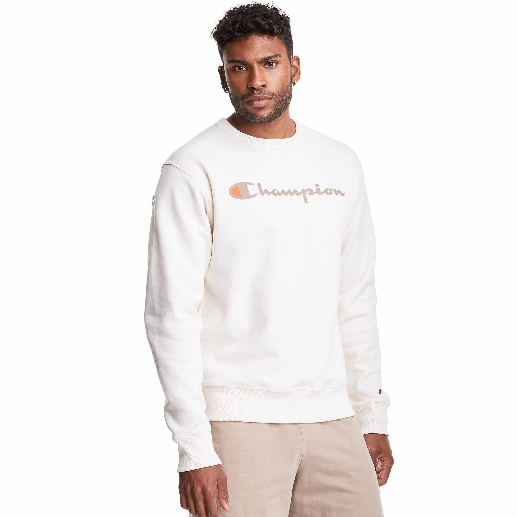 Champion Powerblend Graphic Crew Script Logo sweatshirt pour homme