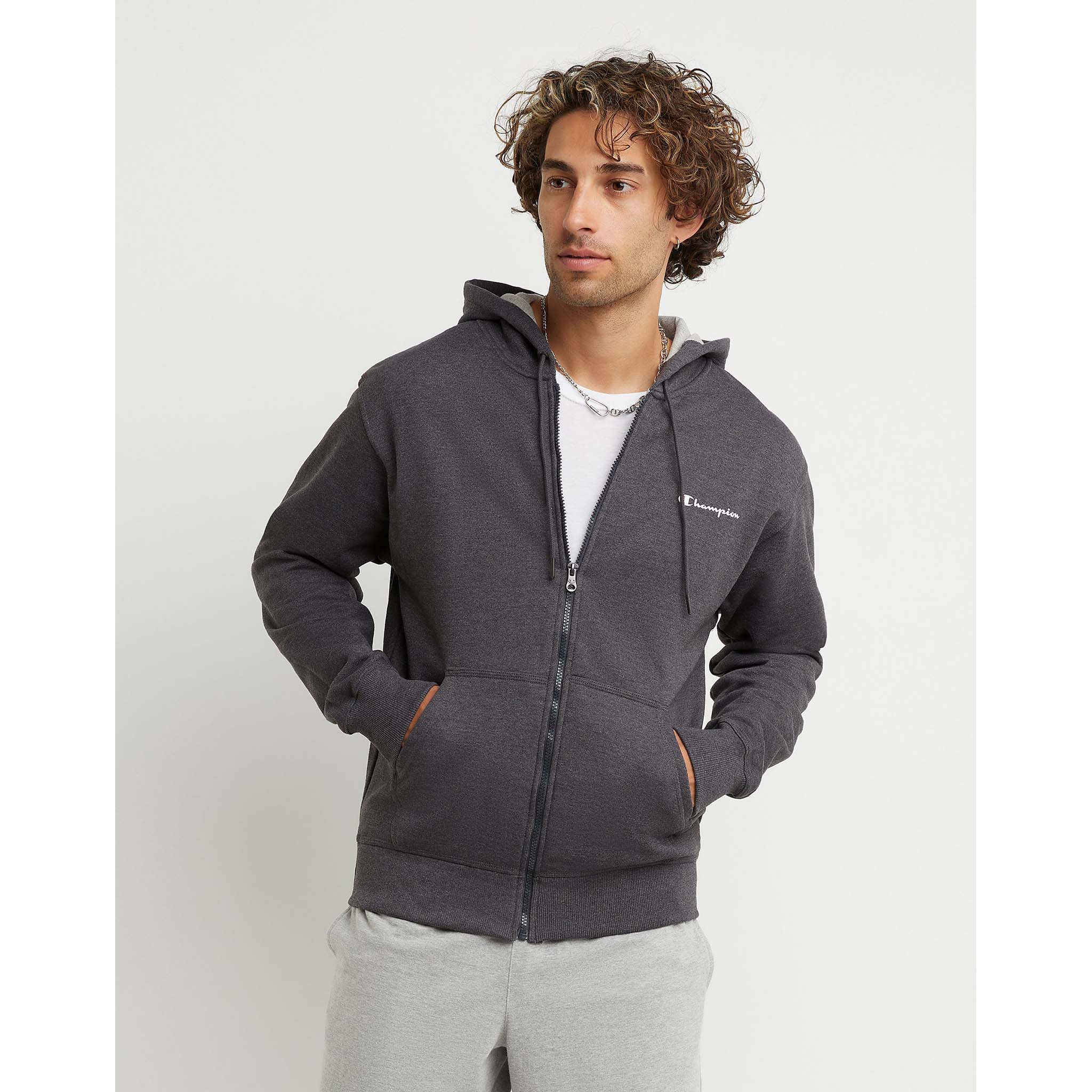 Champion Powerblend Graphic Hoodie sweatshirt Ã  capuche et Ã  zip homme